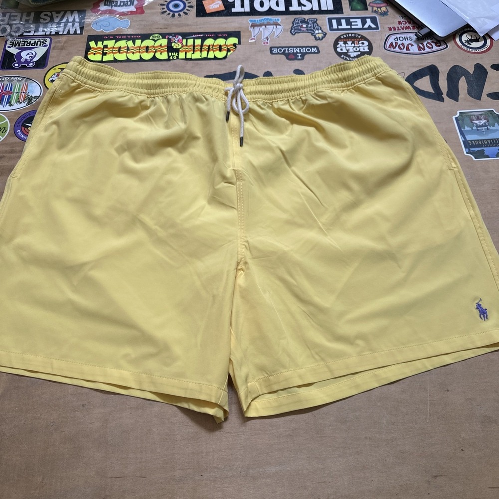 Polo Ralph Lauren Classic‎ Bathing Suit Big & Tall Oasis Yellow New SIZE 4XB